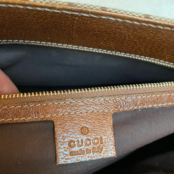 Gucci Logo Bamboo Shopper Tote w/ Shoulder Strap - Picture 3 of 14